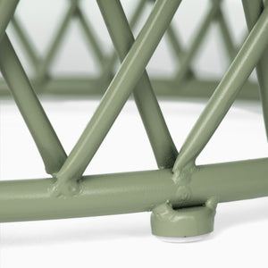 English Elm Alamera Lattice Iron Side Table Powder Coated Matte Finish for Indoor Outdoor Use 60745.00GRN