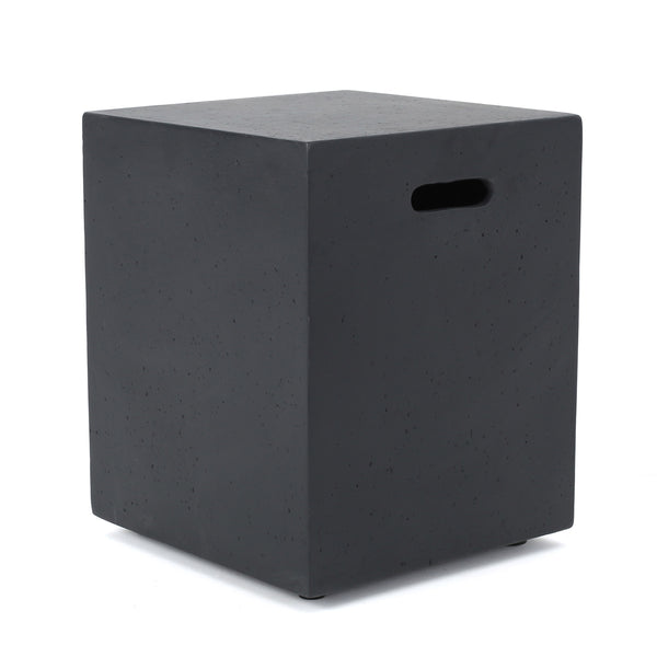 English Elm Mgo Concrete Propane Tank Cover Side Table for Modern and Industrial Interiors 59243.00