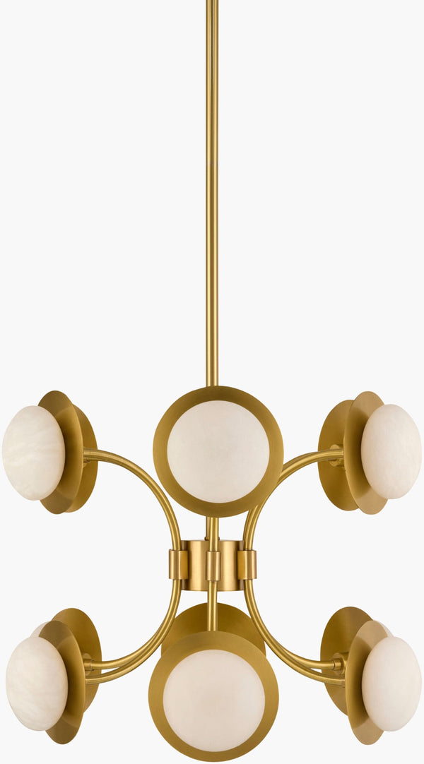 Surya Eclipta Iron and Stone Pendant Light Arts and Crafts Style for Dining or Entryway ECP-001