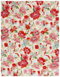 Safavieh Easy Care 302 Hand Tufted Floral Rug Ivory / Red 4' x 6'