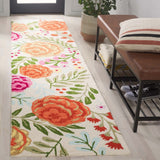 Safavieh Easy Care 303 Hand Tufted Floral Rug Ivory / Green 4' x 6'