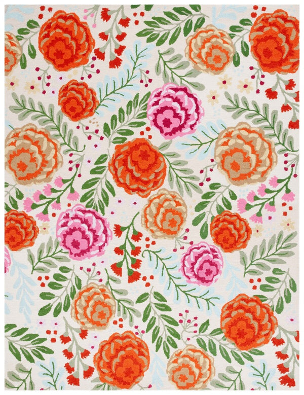 Safavieh Easy Care 303 Hand Tufted Floral Rug Ivory / Green 4' x 6'