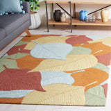 Safavieh Easy Care 304 Hand Tufted Floral Rug Rust / Green 4' x 6'