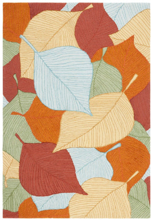 Safavieh Easy Care 304 Hand Tufted Floral Rug Rust / Green 4' x 6'