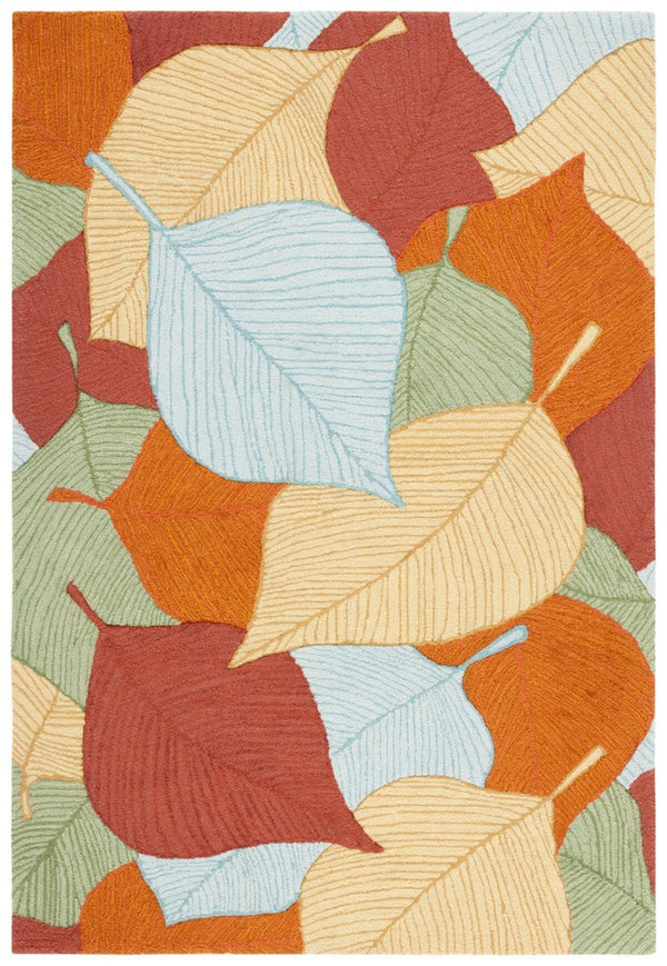 Safavieh Easy Care 304 Hand Tufted Floral Rug Rust / Green 4' x 6'