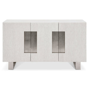 Bernhardt Bernhardt Solaria Buffet With Weathered Bone Finish, Chiseled Resin Doors, Soft-Close Storage Console 310134