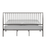 Homelegance By Top-Line Dante Metal Platform Bed with Curved Metal Headboard Dark Bronze Metal