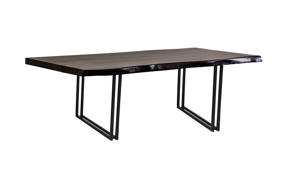 Porter Designs Porter Manzanita Live Edge Solid Sheesham Wood Coffee Table - Artisan Crafted, Sustainable Design Gray Wood 05-196-02-4630w-kit