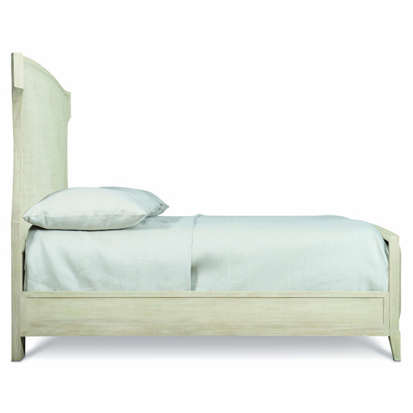 Bernhardt Bernhardt East Hampton King Upholstered Panel Bed With Cerused Linen Finish, Button-Tufted Elegance K1238