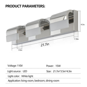 English Elm Bathroom Vanity Lighting - Modern 3-Light Led Fixture For Bright, Energy-Efficient Bathroom Illumination W2312P374898