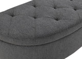 OSP Home Furnishings Jaycee Storage Bench Charcoal