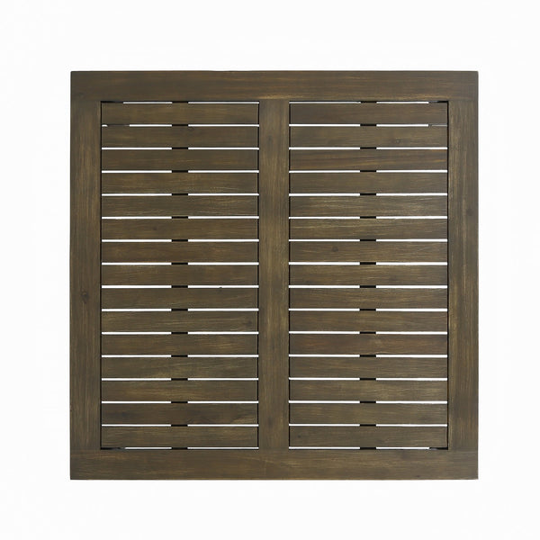 English Elm Perla Square Acacia Wood Coffee Table Grey Finish Indoor Outdoor Patio Living Room 59098.00GRY