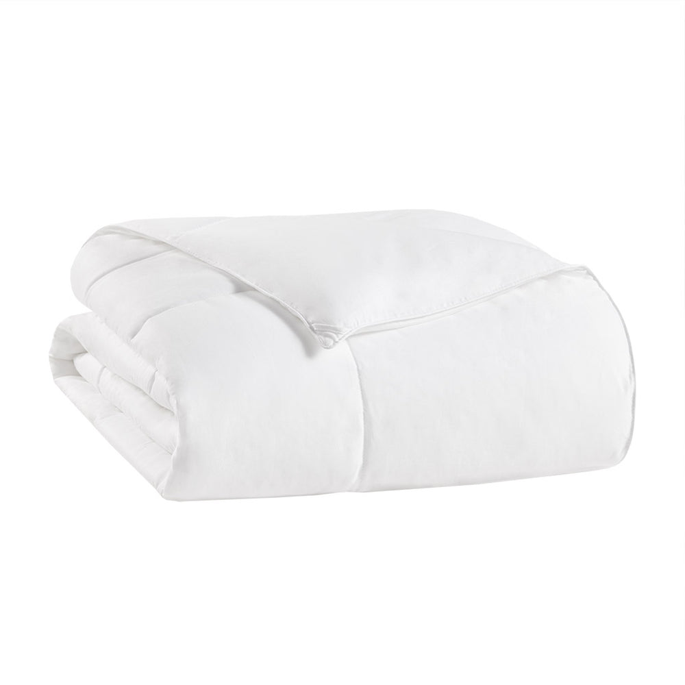 JLA Home Sleep Philosophy - Cotton 3M Thinsulate Featherless Comforter with 300TC Sateen, Hypoallergenic, Box-Quilted Lofty Warmth 90 L x 90 W x 1.5H BASI10-0291
