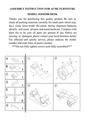 English Elm Brancaster Bronze Aluminum & Oak Finish Desk with Wireless Charging, USB-A Ports & Self-Close Drawers B2726S00083