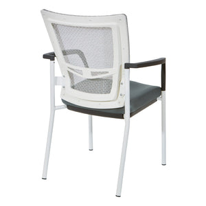 OSP Home Furnishings Progrid® Mesh Back Visitor Chair with Lumbar Support and Padded Seat for Office Grey 8810W-2M