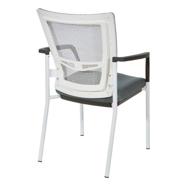 OSP Home Furnishings Progrid® Mesh Back Visitor Chair with Lumbar Support and Padded Seat for Office Grey 8810W-2M