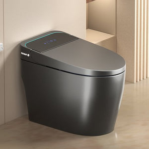 English Elm Unique Intelligent One Piece Toilet with Bidet Warm Air Dryer and Auto Sensor Seat Gray W3133P476382