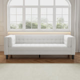 Christopher Knight Home® - Noble House - - 3-Seater Sofa, Upholstered Tufted Coach, Velvet Sofa, Ivory White