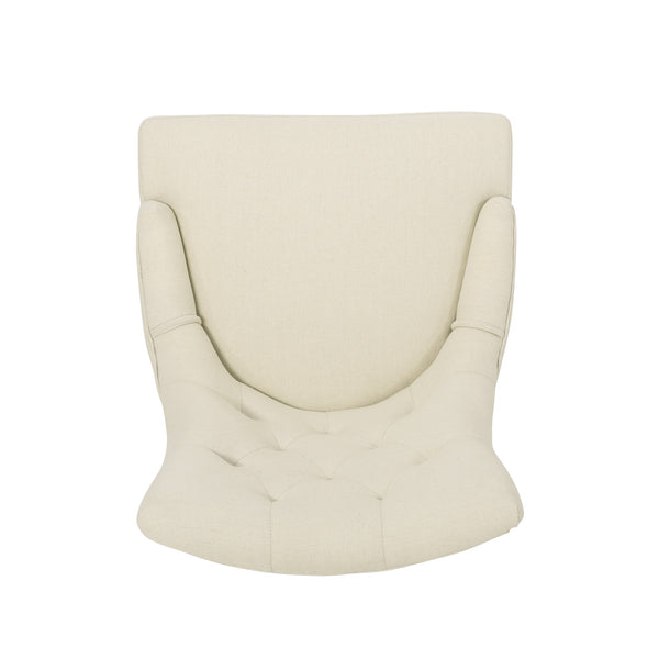 English Elm Christopher Knight Home® - Cheney Dining Chair Set Of 2 - Modern Beige Upholstered Chairs With Diamond Tufting For Comfort 54181.00F