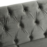 Christopher Knight Home® - Noble House - Knouff Modern Glam Tufted Velvet 3 Seater Sofa