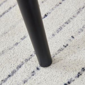 English Elm Modern transparent dining chair set of 6 — minimalist armless crystal PET seats, ergonomic curve, black metal legs included W1512P390970