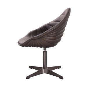 English Elm Pipino Antique Ebony Top Grain Leather Swivel Accent Chair – Sleek Industrial Office Seating, Durable Elegance B2726P242450