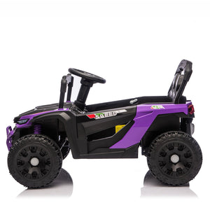 English Elm 24v Kids Utv Ride on with Dual 80w Motors Remote Control and Four Wheel Suspension Purple+Black W1578P343323