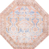 Unique Loom Timeless Paul Machine Made Medallion Rug Blue, Beige/Brown/Rust Red 7' 7" x 7' 7"