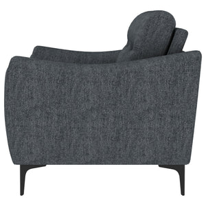 English Elm Oberle Tufted Polyester Loveseat with Pocket Coil Support and Tapered Legs for Small Spaces B062P447944