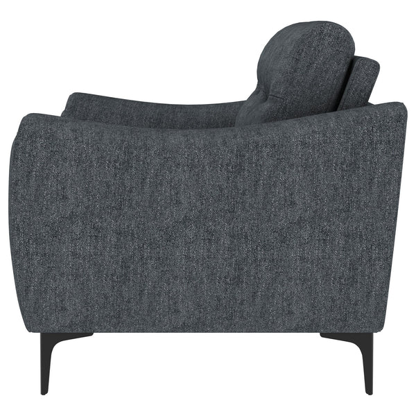 English Elm Oberle Tufted Polyester Loveseat with Pocket Coil Support and Tapered Legs for Small Spaces B062P447944