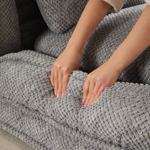 English Elm Human Dog Bed Lazy Sofa Couch 5-Position Adjustable Foldable Seat for Compact Living Spaces Gray W2108P193219