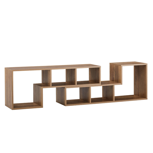 English Elm 2 Modular L-shaped Cube Tv Stand Open Bookcase Media Console for Living Room W3875P401499