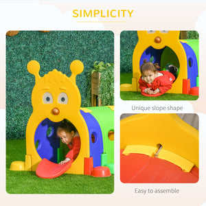 English Elm Qaba Caterpillar Crawl Tunnel Four Section Toddler Play Set for Indoor Outdoor Fun W2225P200821