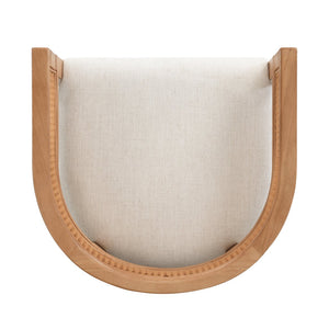 English Elm Christopher Knight Home® - Wood Upholstered Arm Bar Stools Set Of 2 - Chic Beige & Natural Oak, Comfortable For Kitchen & Bar N771P265581Q