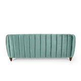 Christopher Knight Home® - Noble House - Richland Modern Glam Velvet Channel Stitch 3 Seater Sofa