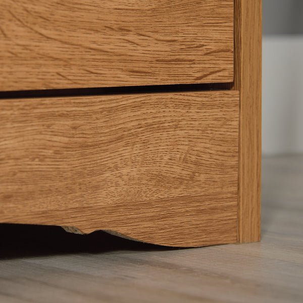 English Elm 4-Drawer Chest - Contemporary Brown Oak-Style Storage Solution For Bedrooms And Living Spaces B356P367872
