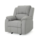 Christopher Knight Home® Noble House Manual Recliner Chair In Grey Linen Fabric, Dimensions 34.5" X 39" X 39