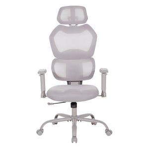 OSP Home Furnishings Ventilated Mesh Office Chair with Lumbar Support Adjustable Headrest and Ergonomic Tilt EM14622HR-2