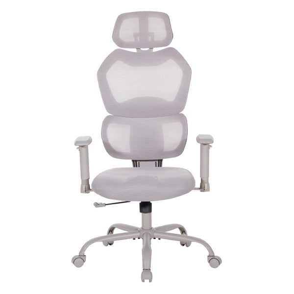 OSP Home Furnishings Ventilated Mesh Office Chair with Lumbar Support Adjustable Headrest and Ergonomic Tilt EM14622HR-2
