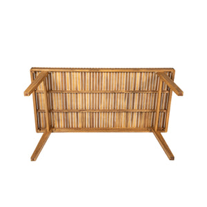 English Elm Christopher Knight Home® - 69" Acacia Wood Outdoor Dining Table with Slatted Top for Easy Drainage, Durable 300 lb Capacity, Stylish Patio Entertaining Natural N779P234500N