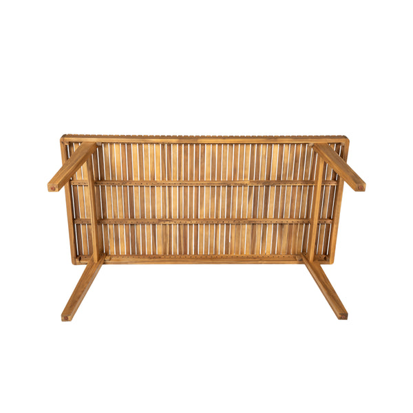 English Elm Christopher Knight Home® - 69" Acacia Wood Outdoor Dining Table with Slatted Top for Easy Drainage, Durable 300 lb Capacity, Stylish Patio Entertaining Natural N779P234500N