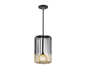 Sunpan CIRCA Pendant Light - Medium Art Deco Design with Misted Glass & Brass Accents for Stunning Illumination 106361