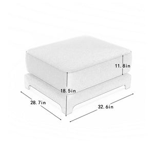 English Elm 30 Tufted Chenille Ottoman Compact Footrest Extra Seating Living Room Accent W714P297590