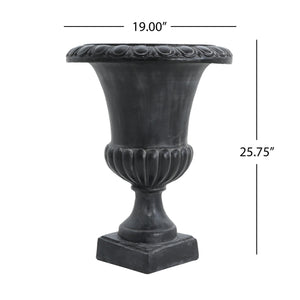 English Elm Mgo Classical Garden Urn Hand Painted Antique Finish Outdoor Patio Planter N772P301484A