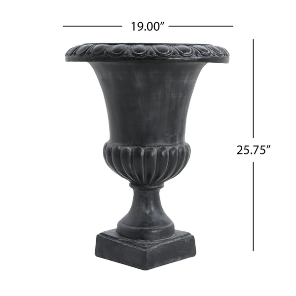 English Elm Mgo Classical Garden Urn Hand Painted Antique Finish Outdoor Patio Planter N772P301484A