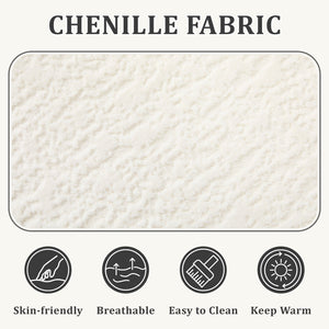 English Elm 109 Cloud Sectional Couch with L-Shape Chaise, Chenille Modular Sofa Bed, Memory Foam Comfort and Easy Setup White W1249S00003