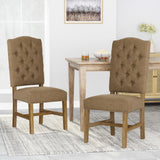 Christopher Knight Home® - Noble House - Hyvonen Contemporary Fabric Tufted Dining Chairs - Set Of 2