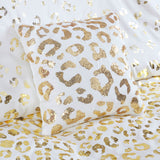 Intelligent Design Lillie Glam/Luxury Metallic Animal Printed Comforter Set ID10-1867 Ivory/Gold