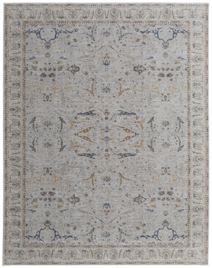 Feizy Rugs Pasha Global Charm Rug - Vibrant Polyester Ikat Design, Soft Low Pile, Stain-resistant & Kid-friendly Ivory,Blue,Taupe Polyester Pas39m4fivymltp00