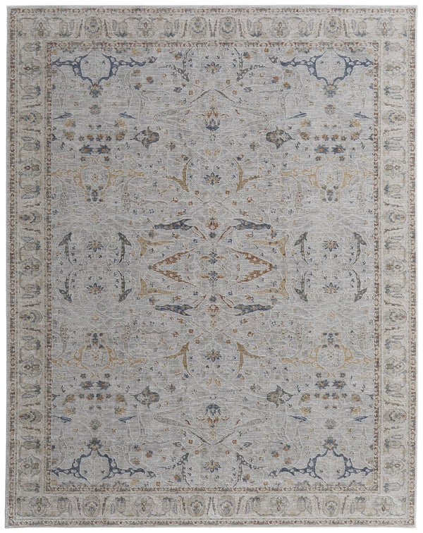 Feizy Rugs Pasha Global Charm Rug - Vibrant Polyester Ikat Design, Soft Low Pile, Stain-resistant & Kid-friendly Ivory,Blue,Taupe Polyester Pas39m4fivymltp00